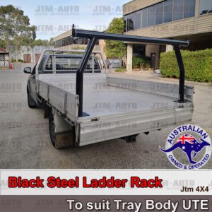 Universal Black Steel Ladder Rack Roll Bar fits Ute Trays Body H:940mm/1070mm