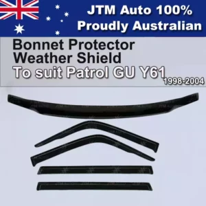 Bonnet Protector + Weathershields to suit Nissan Patrol GU Y61 1998-2004