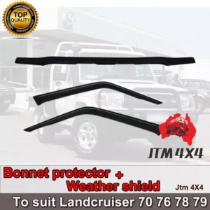 Bonnet Protector + Weather Shield to suit Landcruiser 2 door 70 76 78 79 2007-16