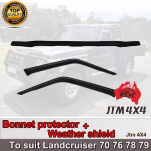 Bonnet Protector + Weather Shield to suit Landcruiser 2 door 70 76 78 79 2017+