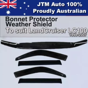Bonnet Protector + Weathershield to suit Toyota Landcruiser 100 Series 1998-2007