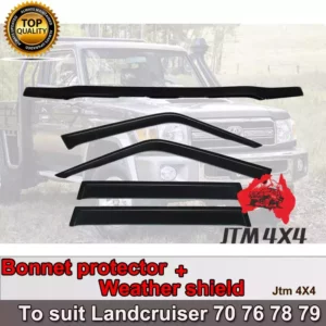 Bonnet Protector Weather Shield to suit Toyota Landcruiser 70 76 78 79 GXL 2017+