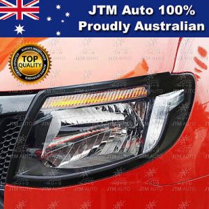 MATT Black Head Light Trim Cover Protector to suit Suits Ford Ranger 2012-2015