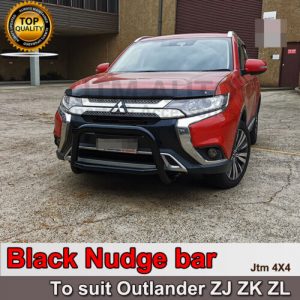 Black Steel Nudge Bar Grille Guard For Mitsubishi Outlander ZJ ZK 2013-2021