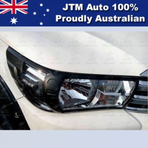 MATT Black Head Light Cover Protector to suit Toyota Hilux 2015-2019 SR Workmate