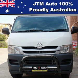 Nudge Bar 3" Black Steel Grille Guard to suit Toyota Hiace LWB 2005-2019