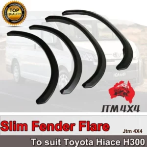 Matte Black Fender Flares Wheel Arch to suit Toyota Hiace H300 2019+