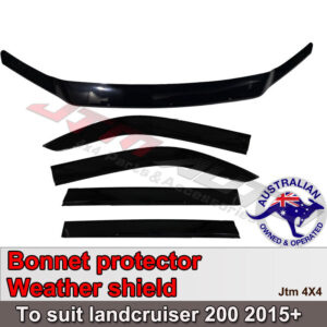 Bonnet Protector + Weathershield to suit Toyota Landcruiser 200 Series 2016-2021