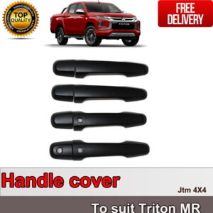 MATT Black Door Handle Cover Protector For Mitsubishi Triton MR 2018+