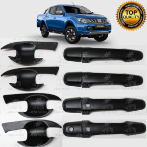 MATT Black Door Handle Bowl Cover Protector For Mitsubishi Triton MQ MR 14 -22