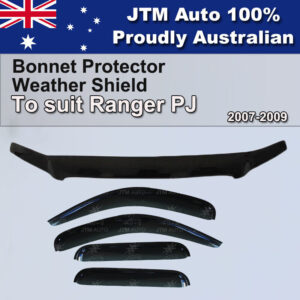 Bonnet Protector + Window Visor Weather shields to suit Ford Ranger PJ 2007-2009