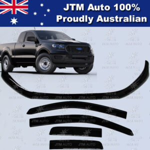 Bonnet Protector + Weather Shields Visor for Ford Ranger PX3 Extra Cab 2018+