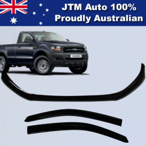 Bonnet Protector + Weather Shields Visor for Ford Ranger PX Single Cab 2015-2018