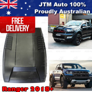 Matt Black Bonnet Scoop Hood Raptor Style to suit Ford Ranger PX3 T8 2018-2021