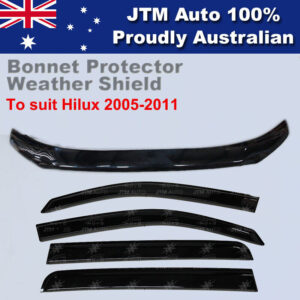 Bonnet Protector & Weathershields Window Visors to suit Toyota Hilux 2005-2011