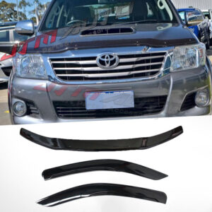 Bonnet Protector + Weathershields to suit Toyota Hilux Single / Extra 2011-2015