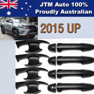 Matt Black Door Handle Bowl Cover Protector to suit Toyota Hilux 2015-2022