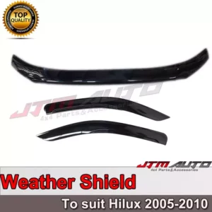 Bonnet Protector + Weathershields to suit Toyota Hilux Single / Extra 2005-2010