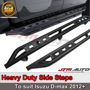 Heavy Duty Armor Steel Black Off road Side Steps for Isuzu D-max Dmax 2012-2020