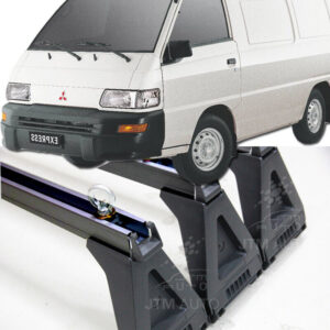 3 X Black HEAVY DUTY ADJUSTABLE ROOF RACKS Suits MITSUBISHI EXPRESS 1981-2013