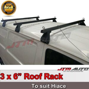 3 X Black Heavy Duty Adjustable Roof Racks Suitable For Toyota Hiace 1993-2004