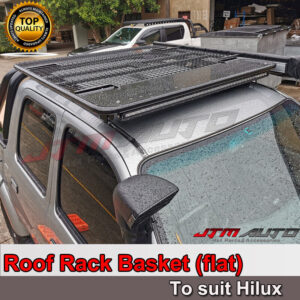 Universal Black Roof Rack Roof Basket (Flat) to suit Toyota Hilux N60 1996-2004