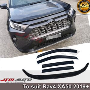 Bonnet Protector + Weather Shields Window Visors to suit Toyota Rav4 2019+