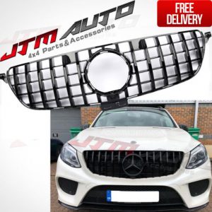 Gloss Black AMG GT Style Front Bumper Grille Grill For Mercedes-Benz GLE W166