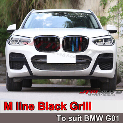  Rejilla de parrilla de riñón de parachoques delantero negro brillante M Line para BMW X3 G0