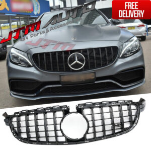 Black GT Bumper Grille Grill to suit Mercedes-Benz AMG C63 C63-S W205 C205 S205