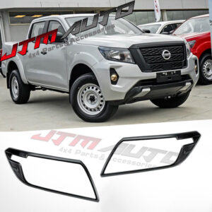 MATT Black Head Light Cover Trim to suit Nissan Navara NP300 D23 SL 2021+