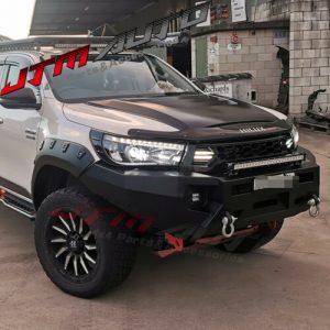 Heavy Duty Deluxe Bull bar Winch compatible to suit Toyota Hilux N80 2015-2018