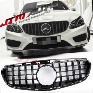 Gloss Black GT Style Grill Grille to suit Mercedes E-Class W212 2014-2016