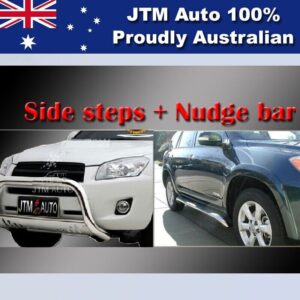 Side Steps + Nudge Bar Stainless Steel Suitable For Toyota RAV4 2006-2012