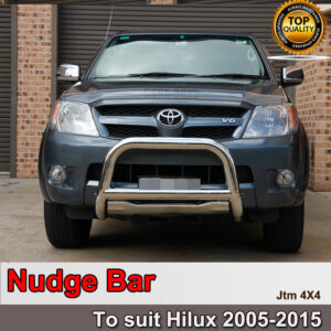 Nudge Bar 3" Stainless Steel Grille Guard to suit Toyota Hilux N70 2005-2015