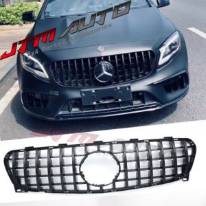 Gloss Black GT Bumper Grille Grill to suit Mercedes-Benz GLA X156 2018-2020