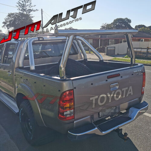 Universal Stainless Steel Ladder Rack Roll Bar To suit Toyota Hilux 2005-2021