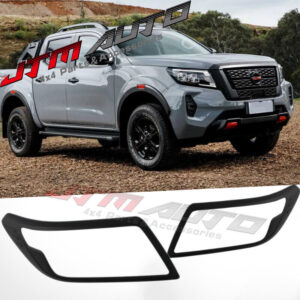 MATT Black Head Light Cover Trim to suit Nissan Navara NP300 D23 ST STX 2021+