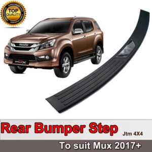 Rear Bumper Step Protector Scuff Plate Guard Plate to suit Isuzu Mux MU-X 17-21