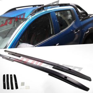 Aluminium black roof racks roof rails to suit Mitsubishi Triton MQ/MR dual cab