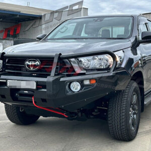 JTM Deluxe Steel Bull Bar Winch Compatible to suit Toyota Hilux N80 2020+
