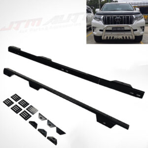 Black Powder Coated Platform Bracket Rails Racks to suit Toyota Prado 150 Seri