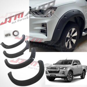 Matt Black Jungle Fender Flares Guard Trim to suit Isuzu Dmax D-max 2020+ MY21