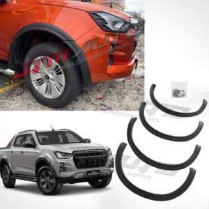Slim Fender Flares Matte Black Guard Trim to suit Isuzu Dmax D-max 2020+ MY21