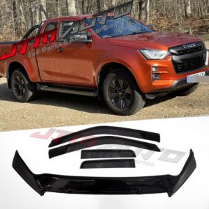 Bonnet Protector + Weather Shields to suit ISUZU D-max Dmax Extra Cab 2020+ MY21