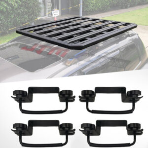 Adjustable Universal Roof Rack Roof Basket Clamps Set of 4 Steel (Clamps Only)