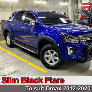 Slim Fender Flares Matte Black Guard Trim to suit Isuzu Dmax D-max 2012-2020