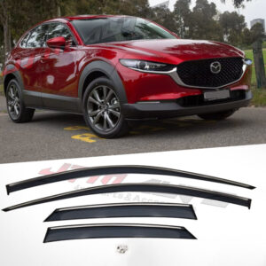 Chrome Weather Shield Weathershield Window Visor To suit Mazda CX30 CX-30 DM