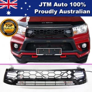 New LED DRL Front Black Grill Grille Suitable For Toyota Hilux 2015-2018
