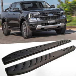 Heavy Duty Shark Bar Black Off road Side Steps to suit Ford Ranger 2022+